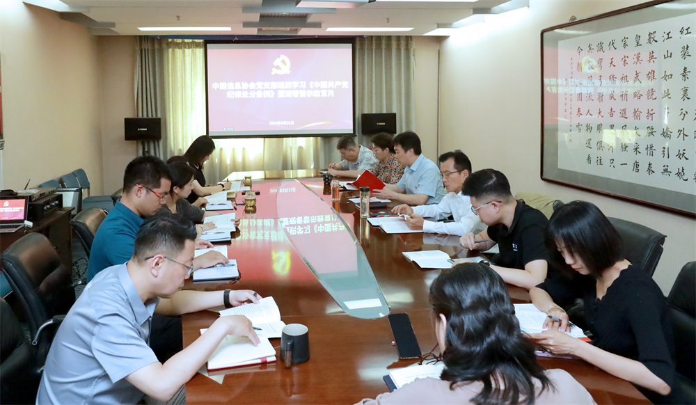中國信息協(xié)會黨支部組織學(xué)習(xí)《中國共產(chǎn)黨紀(jì)律處分條例》暨觀看警示教育片黨日活動